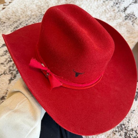 Custom RED Serratelli Cowboy Hat - Picture 1 of 4